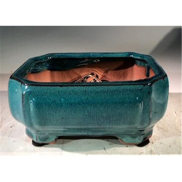 Paisaje Ceramic Bonsai Pot - Professional Series, Blue & Green - Rectangle PA2529857 - main